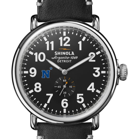 USNA Shinola Watch, The Runwell 47 mm Black Dial Shot #1