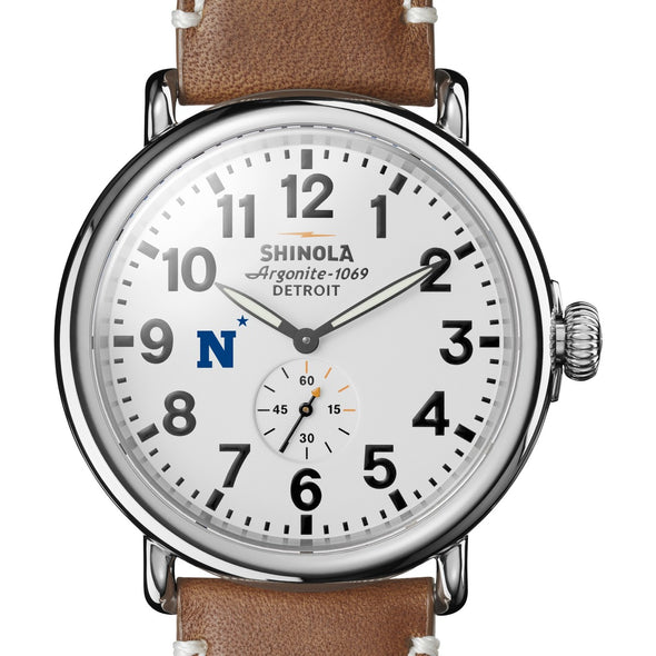 USNA Shinola Watch, The Runwell 47 mm White Dial Shot #1