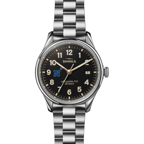 USNA Shinola Watch, The Vinton 38 mm Black Dial Shot #2