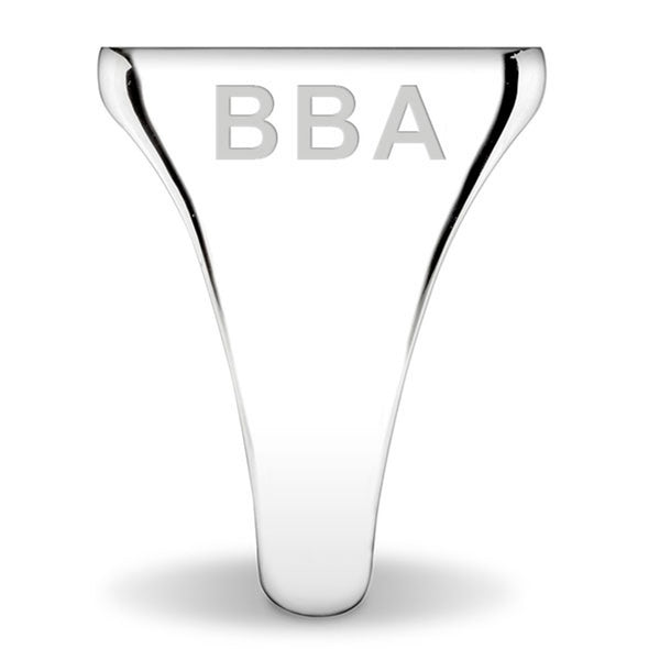 USNA Sterling Silver Oval Signet Ring Shot #4