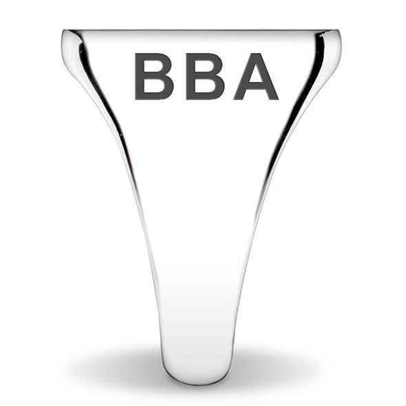 USNA Sterling Silver Oval Signet Ring Shot #3