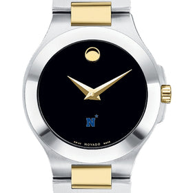 USNA Women&#39;s Movado Collection Two-Tone Watch with Black Dial Shot #1