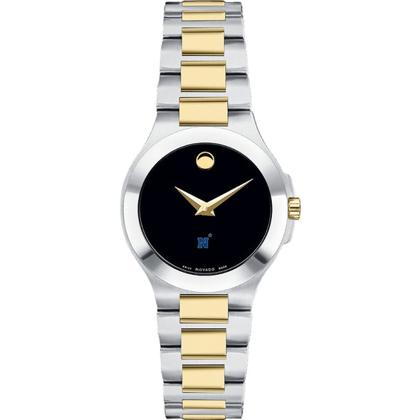 USNA Women&#39;s Movado Collection Two-Tone Watch with Black Dial Shot #2