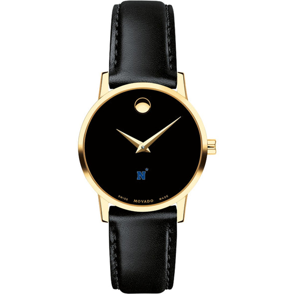 USNA Women&#39;s Movado Gold Museum Classic Leather Shot #2