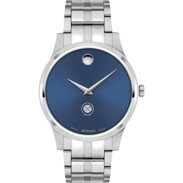 USNI Men's Movado Collection Stainless Steel Watch with Blue Dial Shot #2