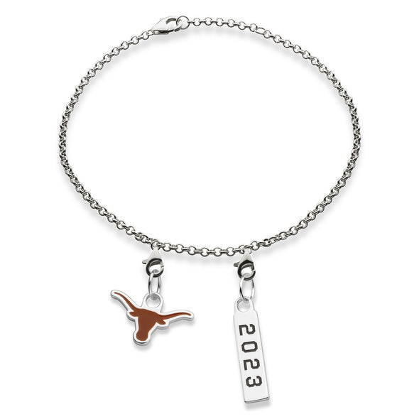 UT Austin Class Year Sterling Silver Anklet Shot #4