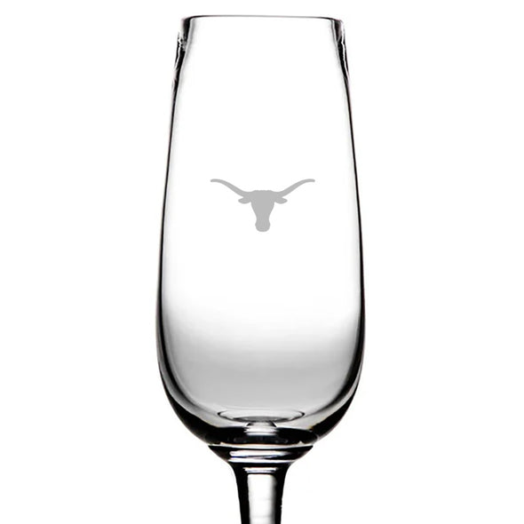 UT Austin Flute Glass by Simon Pearce Shot #2