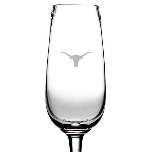 UT Austin Flute Glasses by Simon Pearce Shot #2