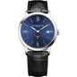 UT Austin Men's Baume et Mercier 40mm Classima Watch with Blue Dial & Black Leather Strap Shot #2