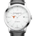 UT Austin Men's Baume et Mercier 42mm Classima Automatic Watch with White Dial & Black Leather Strap