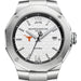 UT Austin Men's Baume et Mercier 42mm Riviera Watch with White Dial & Bracelet