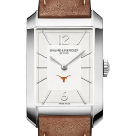 UT Austin Men's Baume et Mercier 43X27mm Hampton Watch with Silver Dial & Tan Leather Strap Shot #1