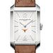 UT Austin Men's Baume et Mercier 43X27mm Hampton Watch with Silver Dial & Tan Leather Strap