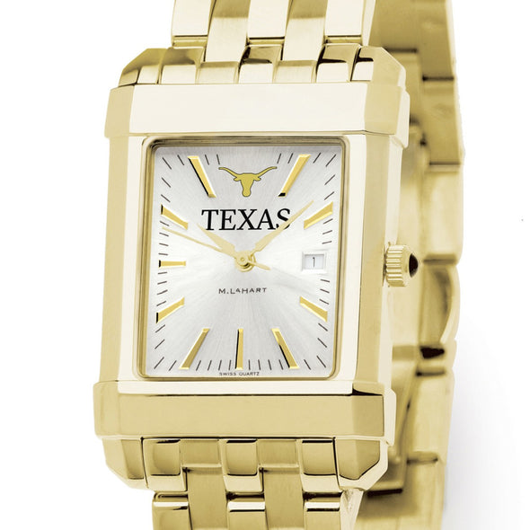 UT Austin Men's Gold Watch with 2-Tone Dial & Bracelet at M.LaHart & Co. Shot #1