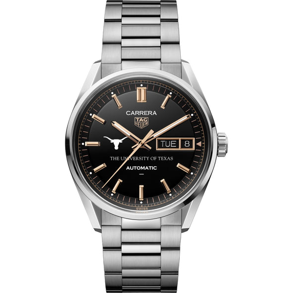 UT Austin Men's TAG Heuer Carrera Day-Date with Black Dial Shot #2