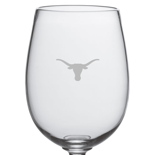 UT Austin Red Wine Glasses by Simon Pearce Shot #2