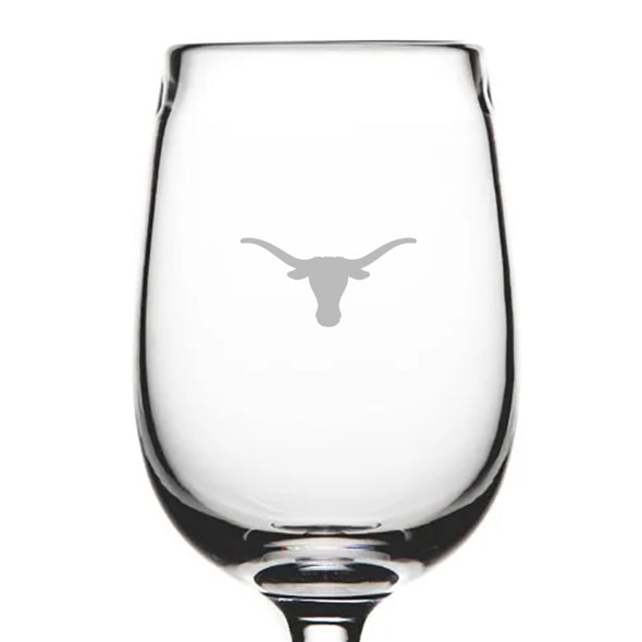 UT Austin White Wine Glasses by Simon Pearce Shot #2