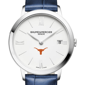 UT Austin Women's Baume et Mercier 36.5mm Classima Watch with White Dial & Blue Leather Strap Shot #1