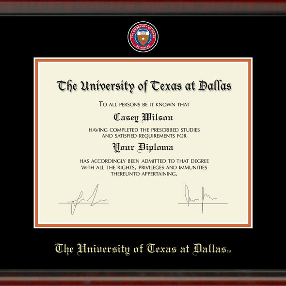 UT Dallas Diploma Frame - Masterpiece Shot #2