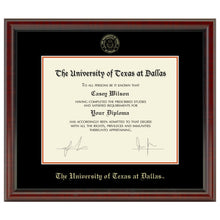 UT Dallas Diploma Frame, the Fidelitas Shot #1