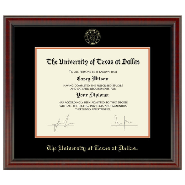 UT Dallas Diploma Frame, the Fidelitas Shot #1