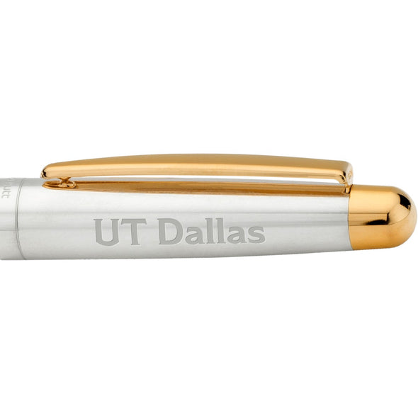 UT Dallas Fountain Pen in Sterling Silver with Gold Trim Shot #2