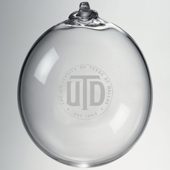 UT Dallas Glass Ornament by Simon Pearce Shot #2