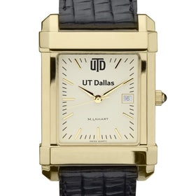 UT Dallas Men's Gold Quad with Leather Strap Shot #1