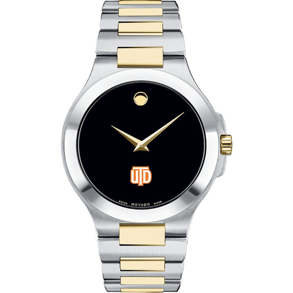 UT Dallas Men&#39;s Movado Collection Two-Tone Watch with Black Dial Shot #2