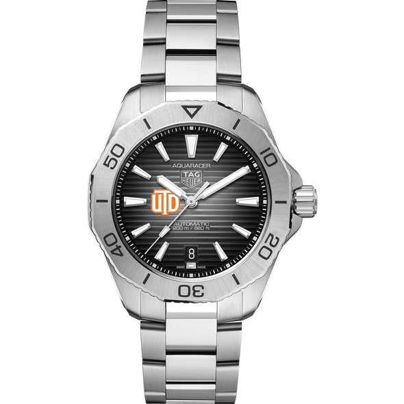 UT Dallas Men's TAG Heuer Steel Automatic Aquaracer with Black Dial Shot #2