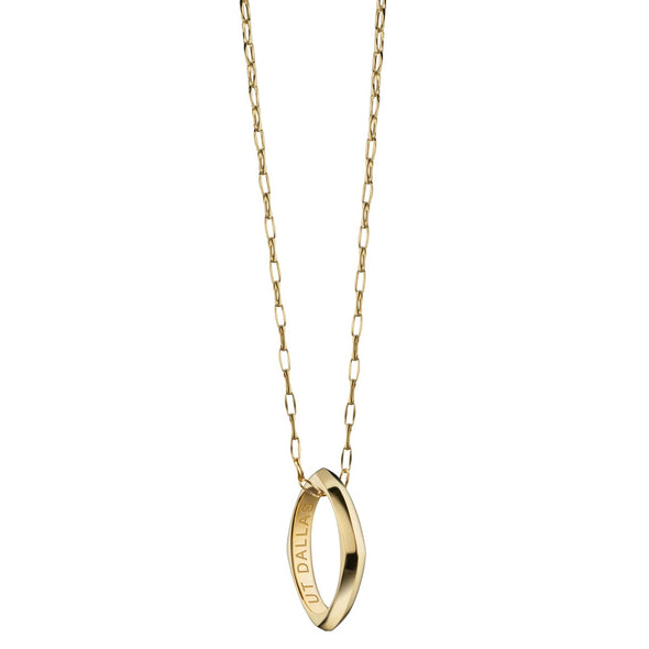UT Dallas Monica Rich Kosann Poesy Ring Necklace in Gold Shot #2
