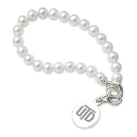 UT Dallas Pearl Bracelet with Sterling Silver Charm Shot #1