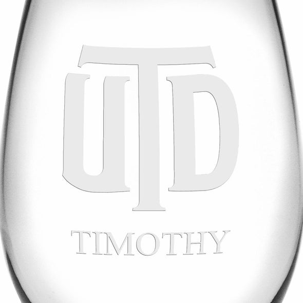 UT Dallas Stemless Wine Glasses Made in the USA - Set of 4 Shot #3