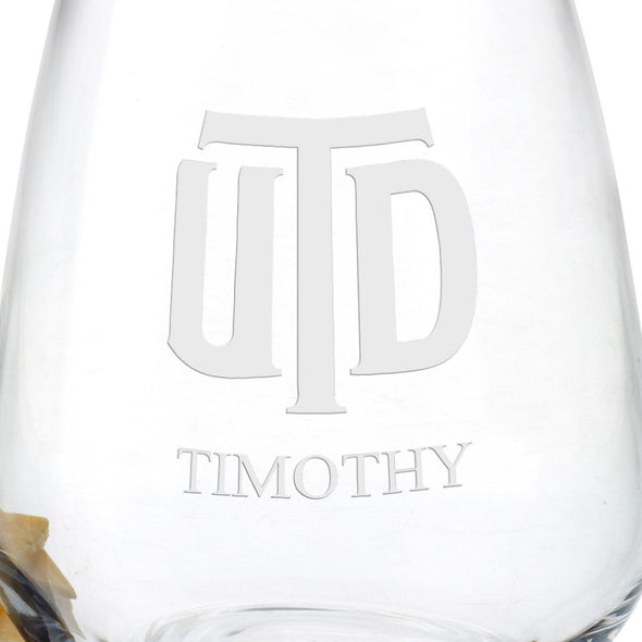 UT Dallas Stemless Wine Glasses - Set of 2 Shot #3