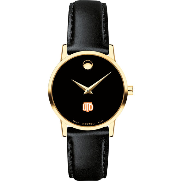 UT Dallas Women's Movado Gold Museum Classic Leather Shot #2