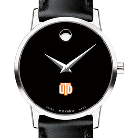 UT Dallas Women&#39;s Movado Museum with Leather Strap Shot #1