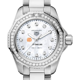 UT Dallas Women's TAG Heuer Steel Aquaracer with Diamond Dial & Bezel Shot #1
