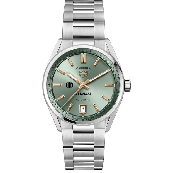UT Dallas Women's TAG Heuer Steel Carrera Automatic with Green Dial Shot #2