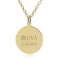 UVA Darden 14K Gold Pendant & Chain Shot #1