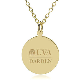 UVA Darden 18K Gold Pendant &amp; Chain Shot #1