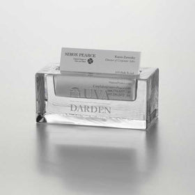 UVA Darden Glass Business Cardholder by Simon Pearce Shot #1