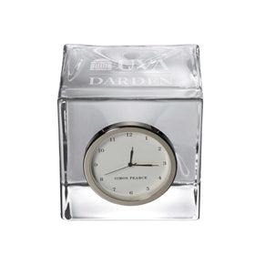 UVA Darden Glass Desk Clock by Simon Pearce Shot #1