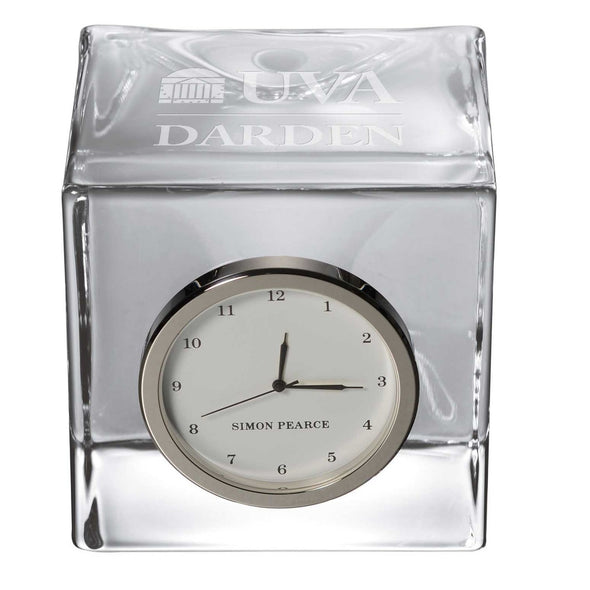 UVA Darden Glass Desk Clock by Simon Pearce Shot #2