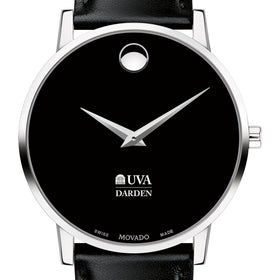 UVA Darden Men's Movado Museum with Leather Strap Shot #1