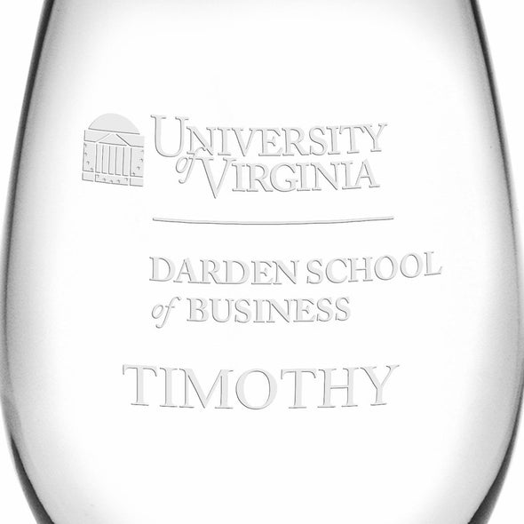 UVA Darden Stemless Wine Glasses Made in the USA - Set of 2 Shot #3