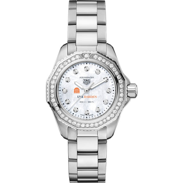 UVA Darden Women's TAG Heuer Steel Aquaracer with Diamond Dial & Bezel Shot #2