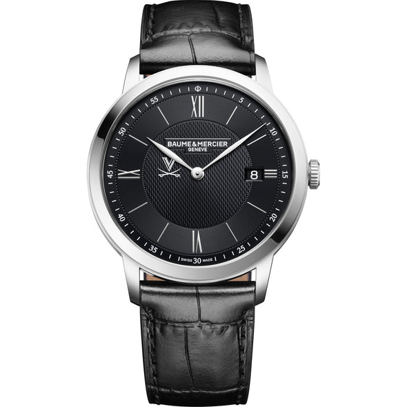 UVA Men's Baume et Mercier 40mm Classima Quartz Watch with Black Dial & Black Leather Strap Shot #2