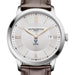 UVA Men's Baume et Mercier 40mm Classima Quartz Watch with Silver Dial & Dark Brown Leather Strap
