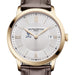 UVA Men's Baume et Mercier 40mm Gold PVD Classima Watch with Silver Dial & Dark Brown Leather Strap