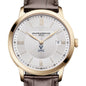 UVA Men's Baume et Mercier 40mm Gold PVD Classima Watch with Silver Dial & Dark Brown Leather Strap Shot #1